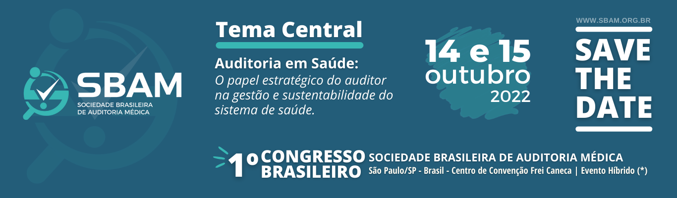 1º Congresso Brasileiro de Auditoria em Saúde - SBAM