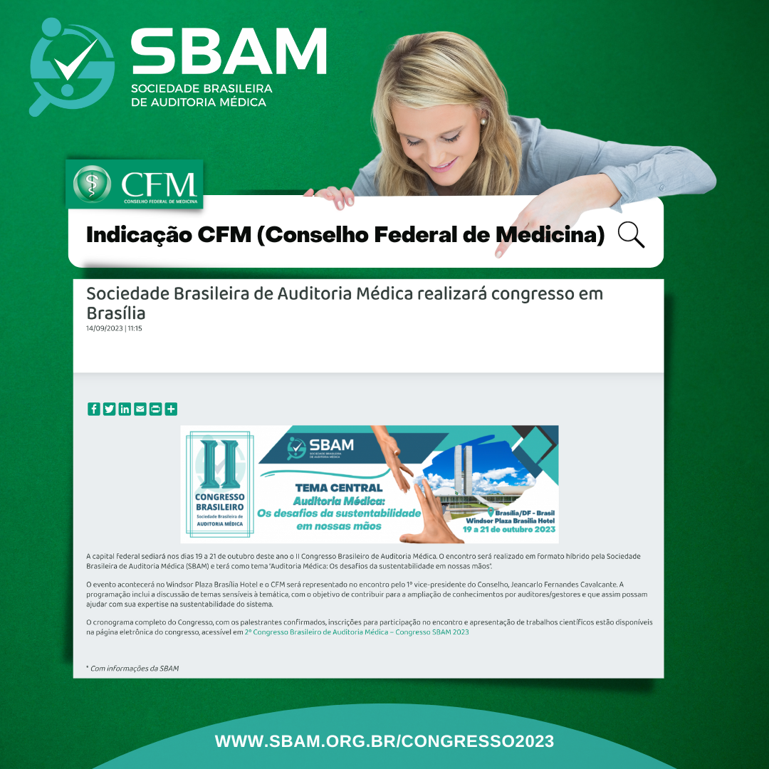 Indicação CFM - II Congresso Brasileiro de Auditoria Médica