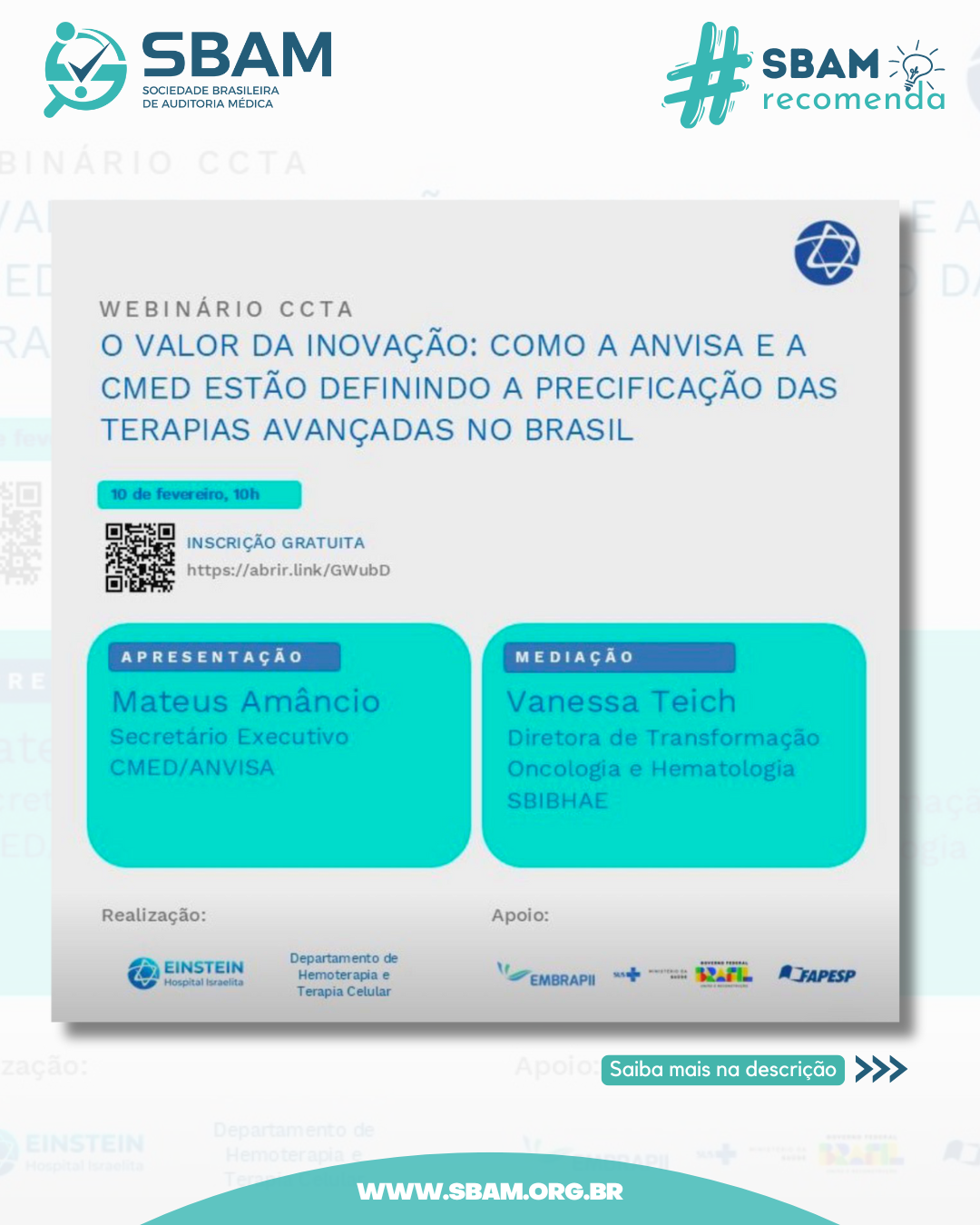 SBAM Recomenda | Inovação, regulação e precificação no centr...