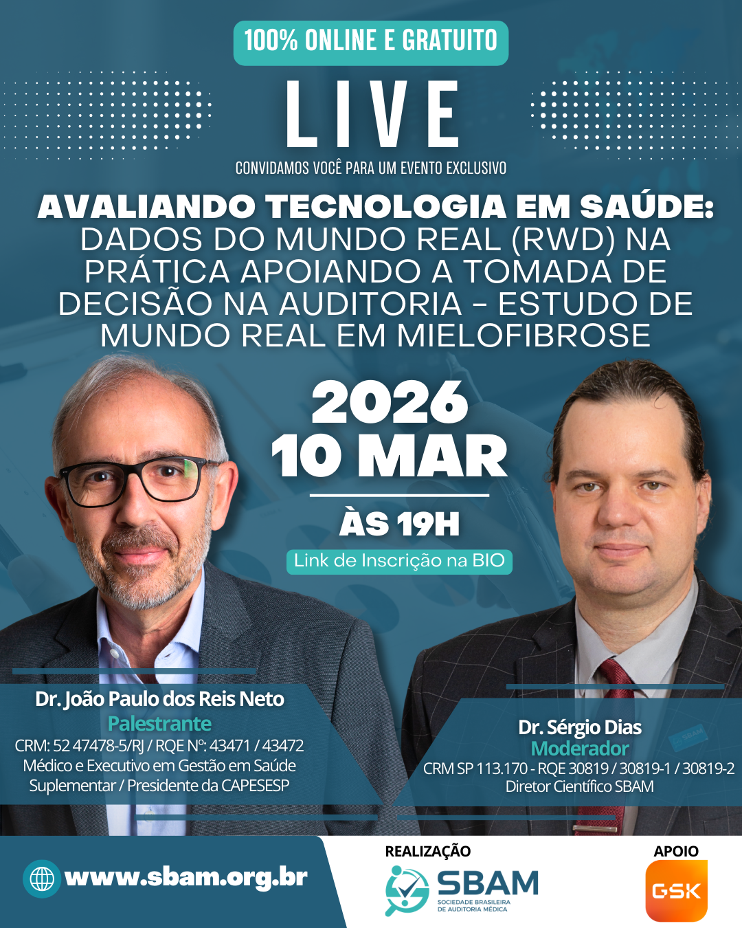 LIVE 10.03.26 19H | Avaliando Tecnologi em saúde: Dados do M...