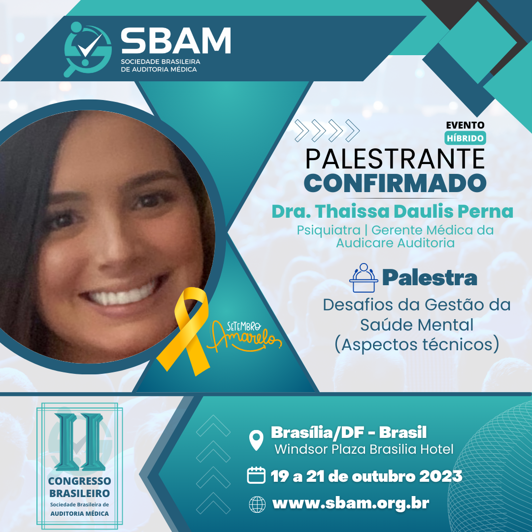 II Congresso Brasileiro de Auditoria Médica | Palestrante Co...
